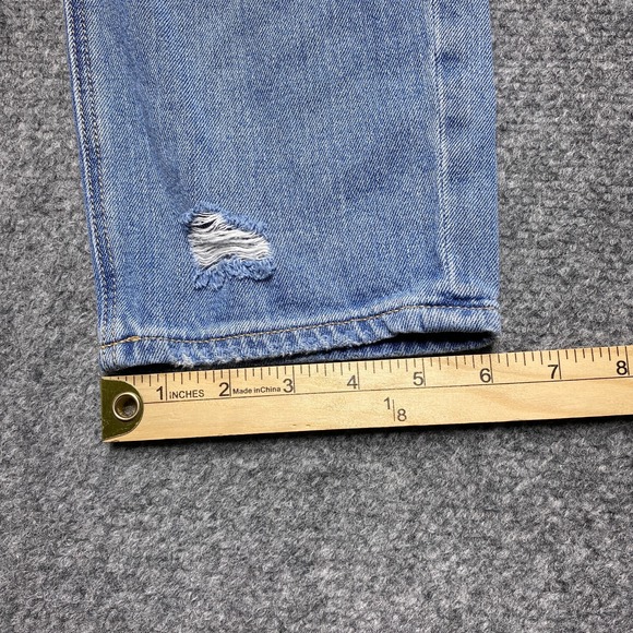 American Eagle Jeans Womens 8 Short Blue Mom Straight Distressed - Picture 6 of 12